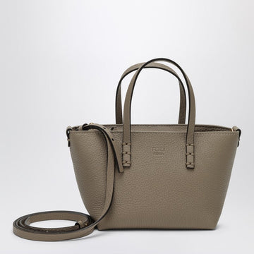 Fendi Dove-Coloured Leather Roll Mini Bag Women