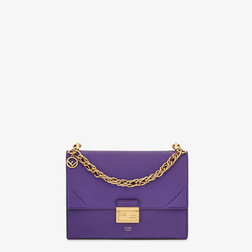 Fendi Kan U Leather Bag Purple