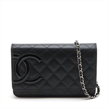 New 1:1 Rep Top Quality Chanel Combon Line  Chain Wallet Black Silver Gold