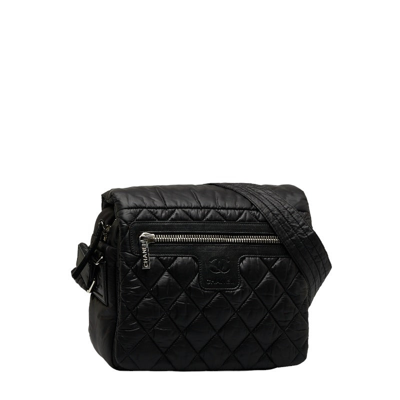 New 1:1 Rep Top Quality Chanel Coconut Mattress mall Messenger Slipper Shoulder Bag A48616 Black Nylon  CHANEL