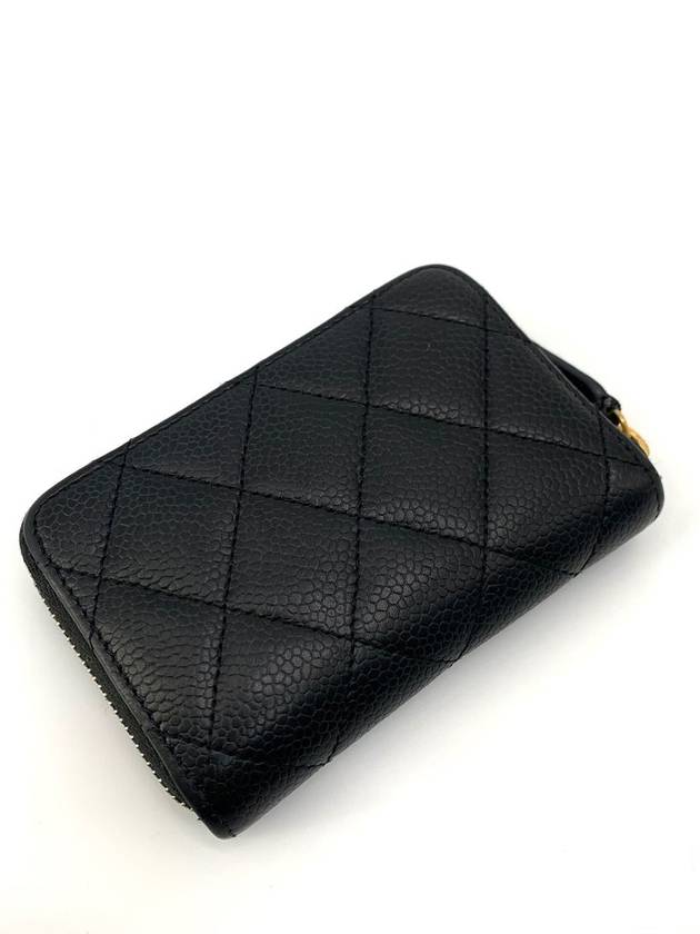 Caviar zipper gold card wallet Chanel