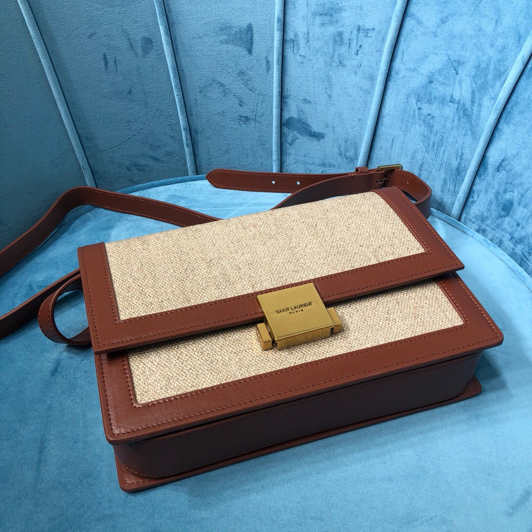Yves Saint Laurent Le Carr Satchel In Canvas