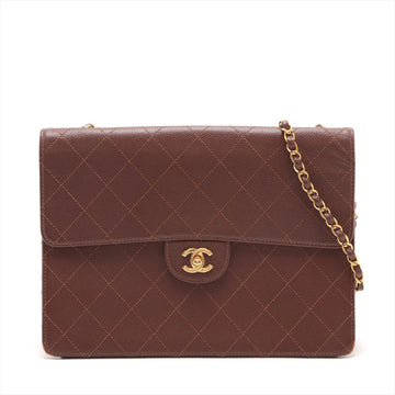 New 1:1 Rep Top Quality Chanel Matrasse Caviar S Single Flap Single Chain Bag Brown Gold  5th