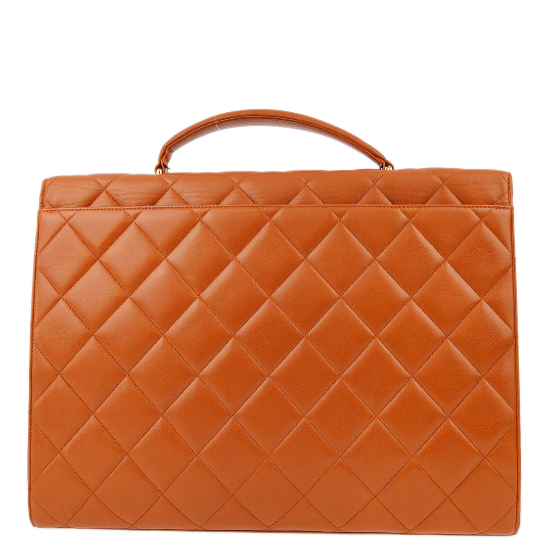 New 1:1 Rep Top Quality Chanel Orange Lambskin Briefcase Business Handbag