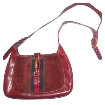 SOLD Rare Gucci burgundy leather and suede 1961 Jackie hobo style shoulder bag