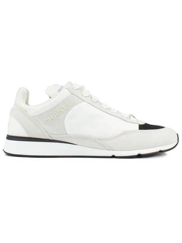 Logo Low Top Sneakers White Chanel