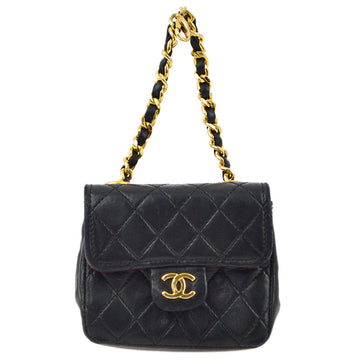 New 1:1 Rep Top Quality Chanel Black Lambskin Classic Flap Micro Bag