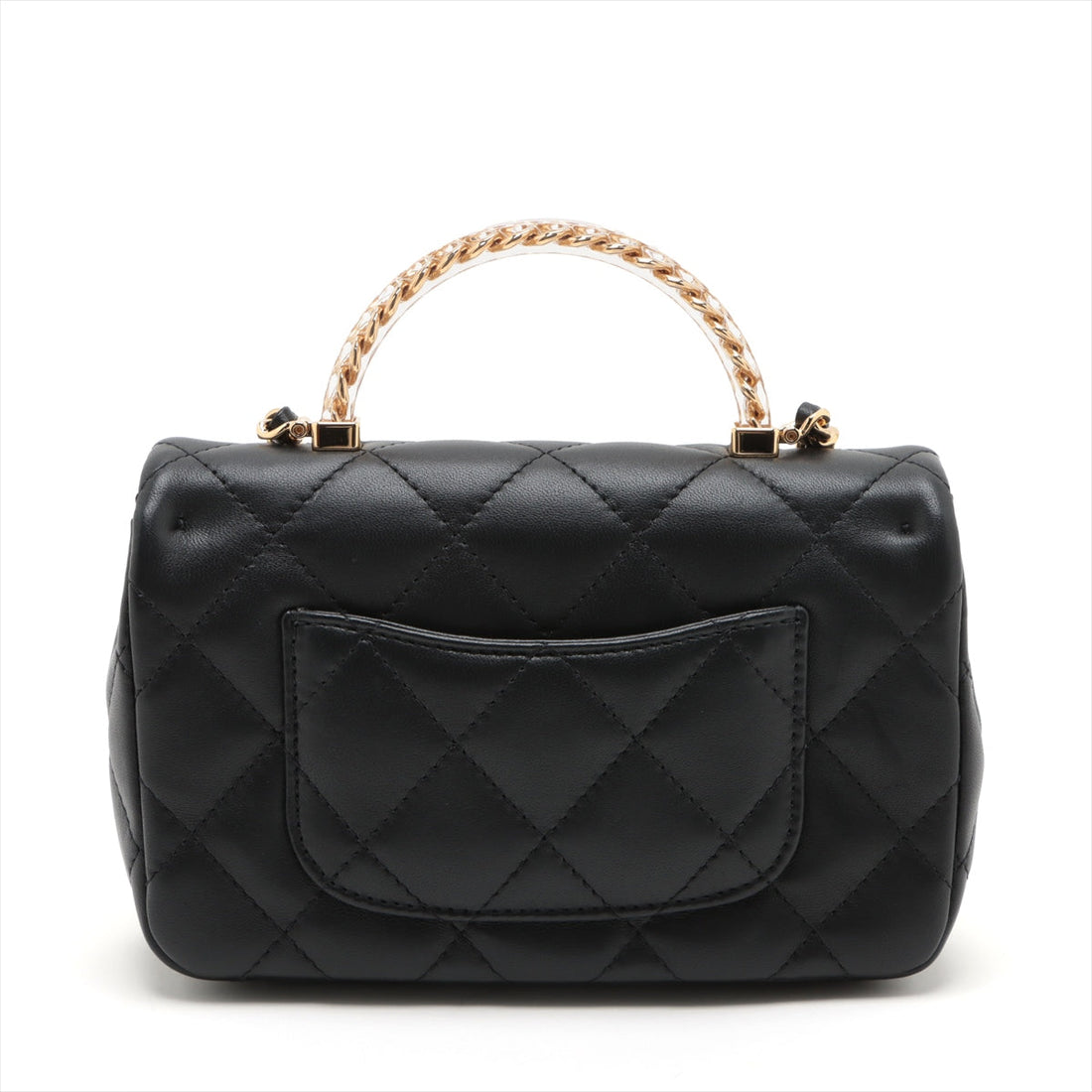 New 1:1 Rep Top Quality Chanel Mini Matrasse  2WAY Shoulder Bag Top Handle Black G Gold