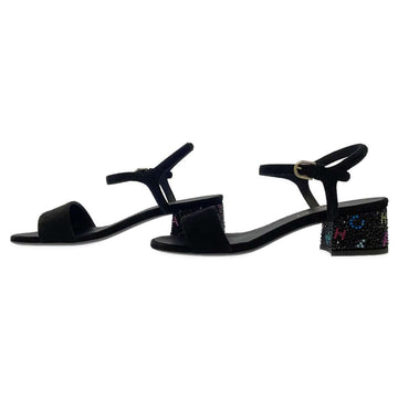 CHANEL Strap Sandals BlackG45366 suede Size 37