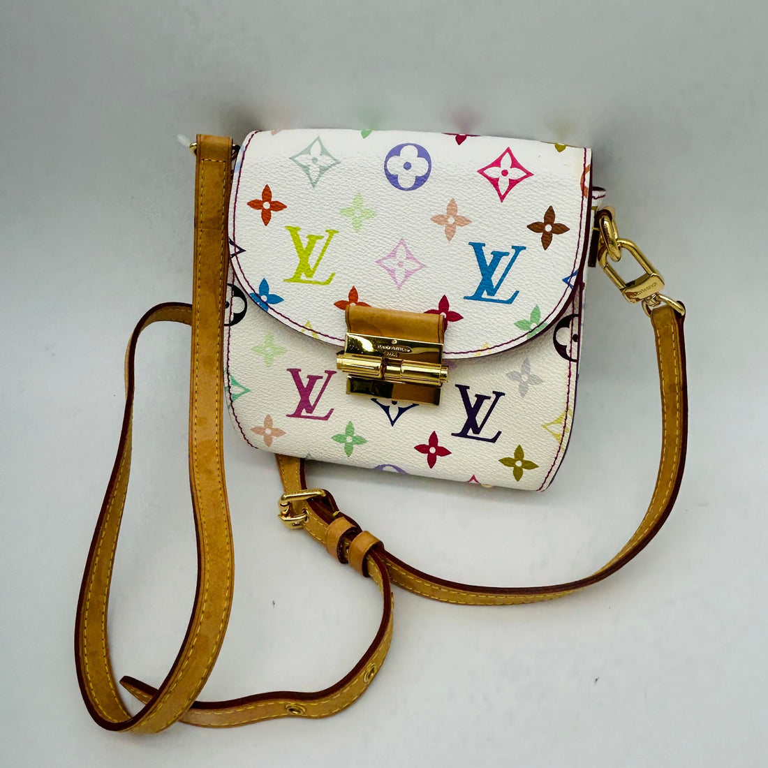 Louis Vuitton Takashi Murakami White Monogram Multicolor Coated Canvas Bag GP22269474