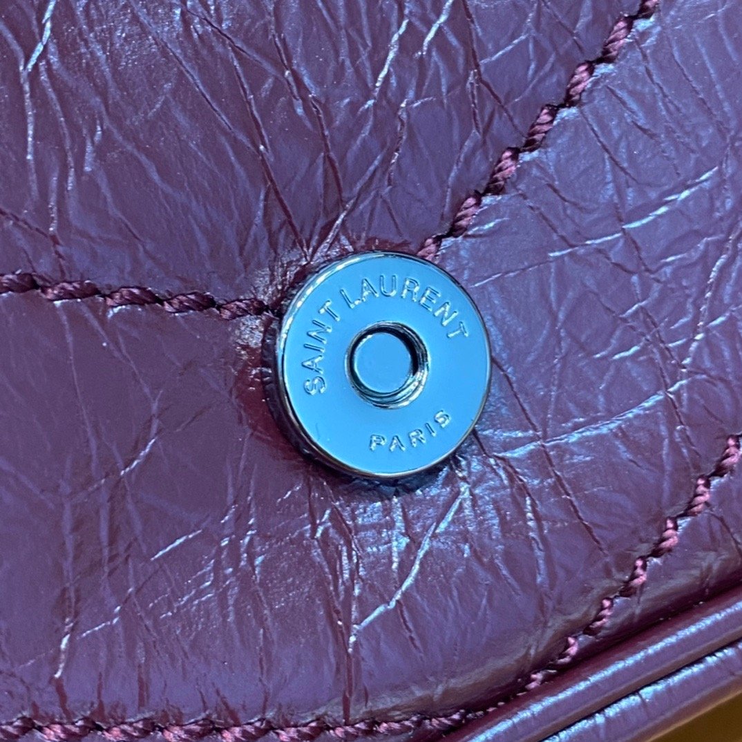 Yves Saint Laurent Niki Wallets On Chain Burgundy