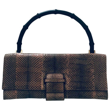 Gucci pink python handbag