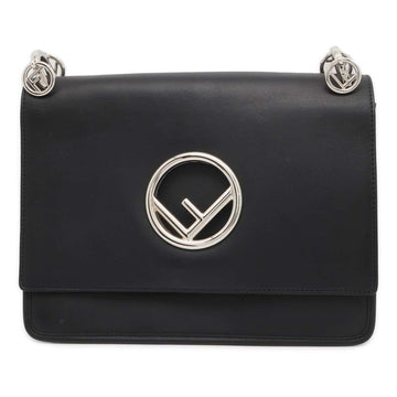 FENDI Canayef 2way Shoulder Bag Black 8BT284 Leather