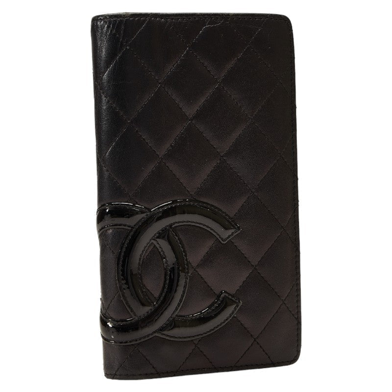 New 1:1 Rep Top Quality Chanel Combon Line Cocomark Long Wallet Two Foldable Wallet Black Leather Lady New 1:1 Rep Top Quality Chanel [Originals]