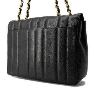 CHANEL Mademoiselle ChainShoulder Bag Black Caviar Leather