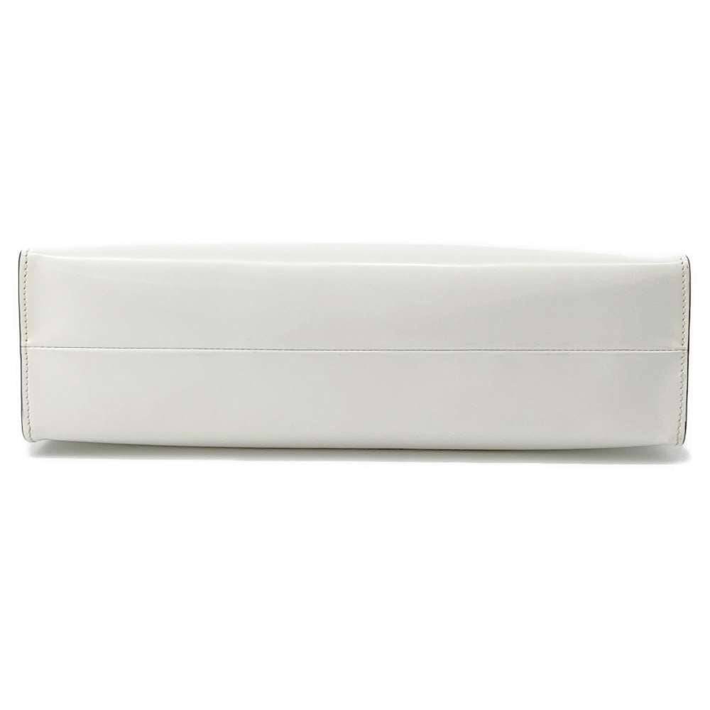 PRADA Handbag 1995 Re Edition White 1BA350 BrushedLeather Size Medium