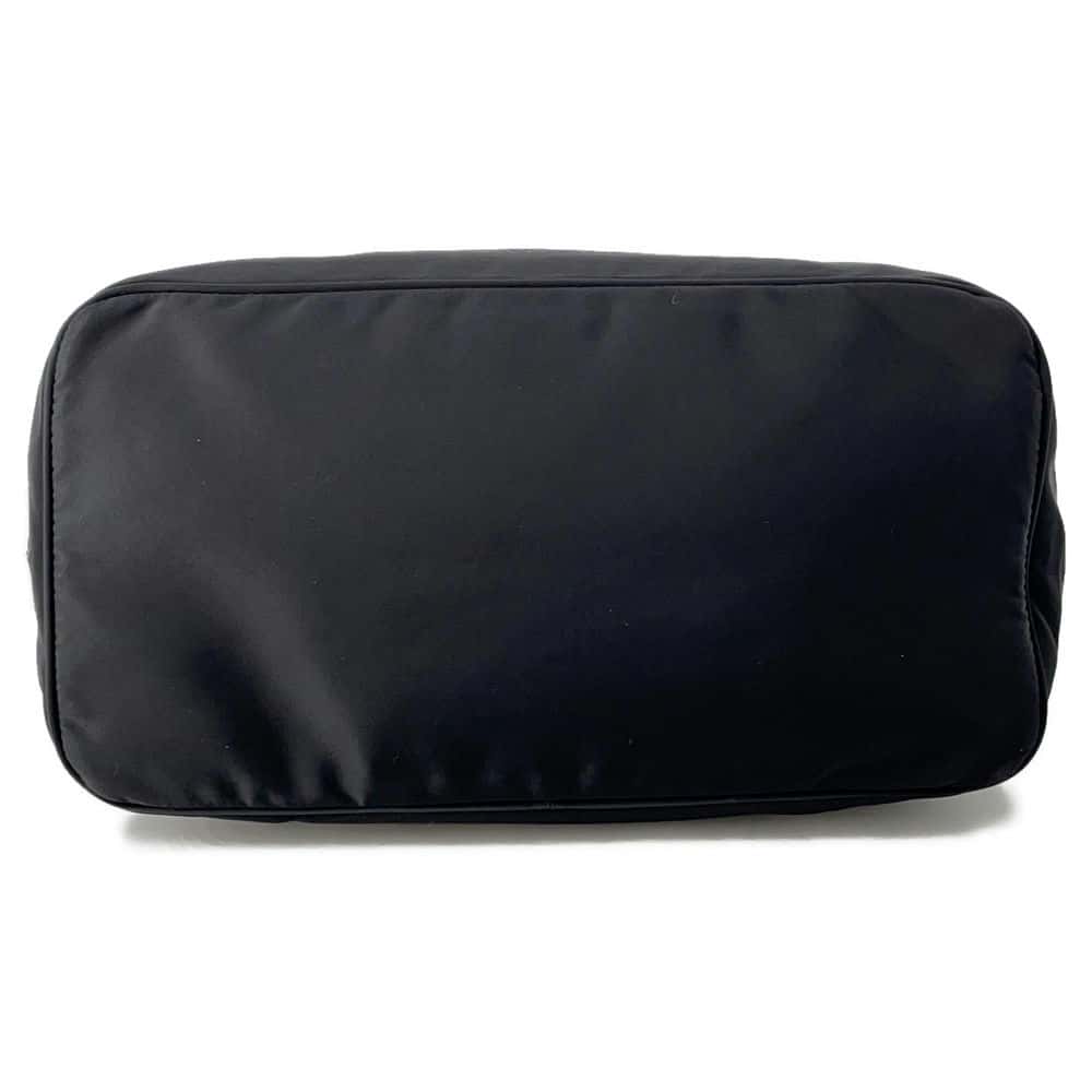 PRADA Ribbon 2WAY Tote Bag Black 1BG027 Nylon