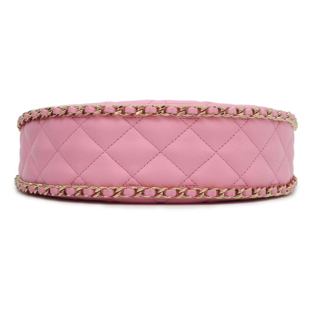 CHANEL Matelasse Small Hobo Shoulder Bag PinkAS3917 Lambskin