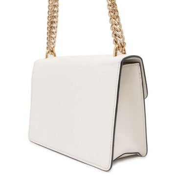 PRADA Saffiano Leather ChainShoulder Bag White 1BD200 Leather