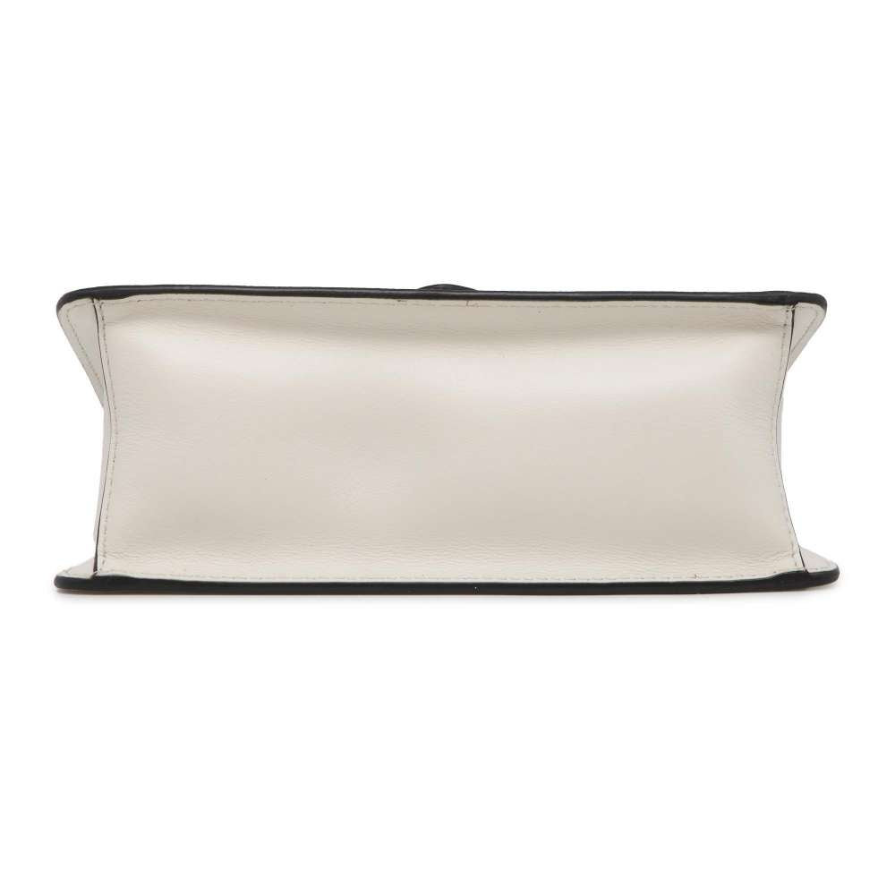 PRADA Saffiano Leather ChainShoulder Bag White 1BD200 Leather