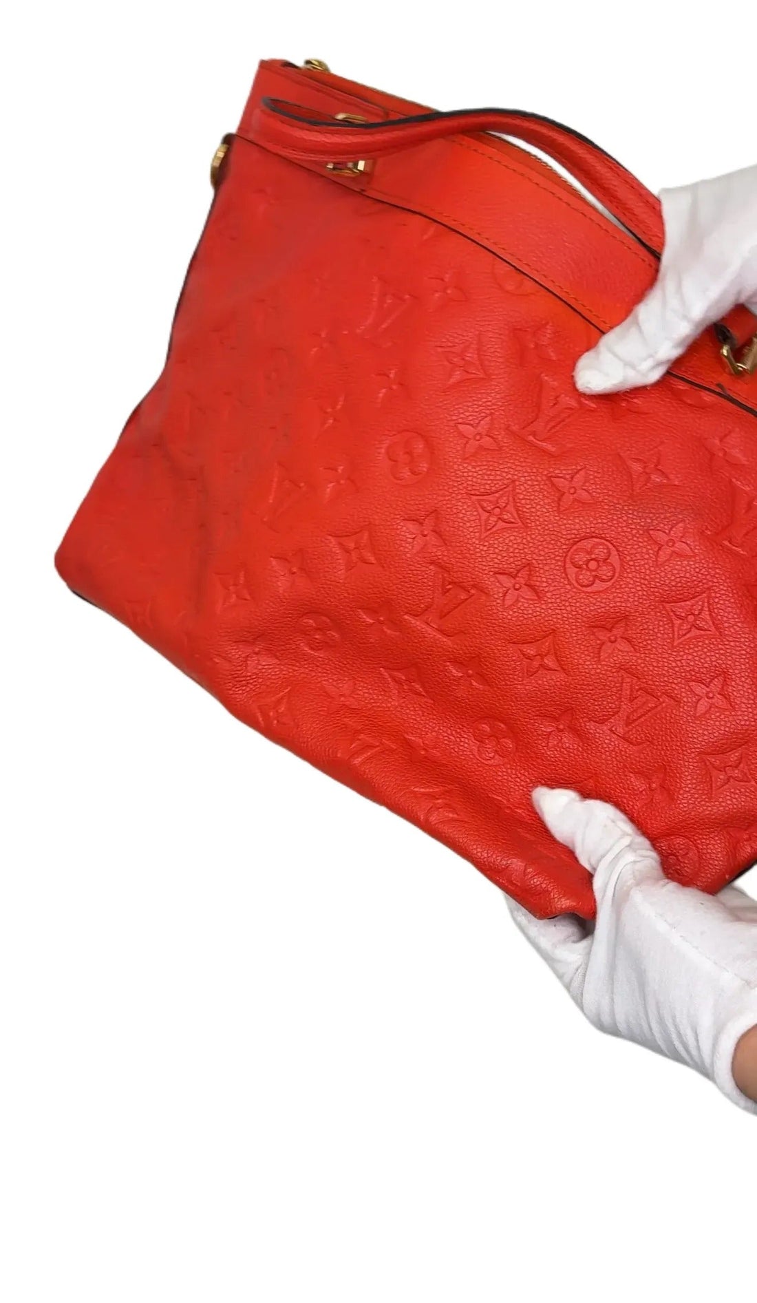 Louis Vuitton Monogram Empreinte Bastille MM - Orange Satchels B22-21