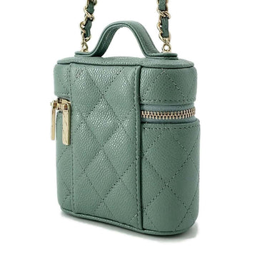 CHANEL Small Vanity Shoulder Bag GreenAP2503 Caviar Leather
