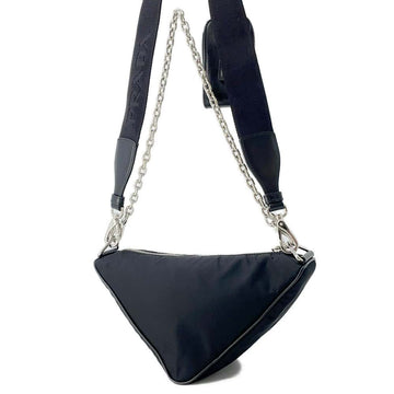 PRADA Triangle Shoulder Bag Black 1BH190 Nylon