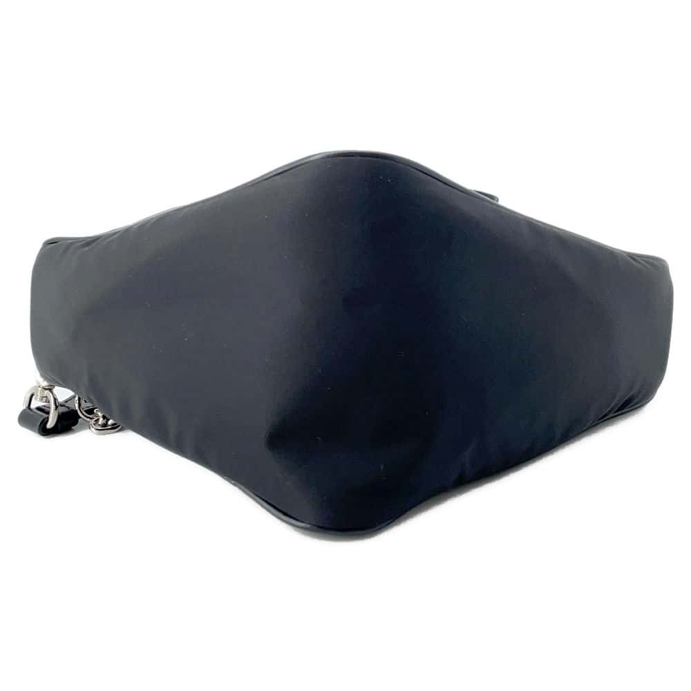 PRADA Triangle Shoulder Bag Black 1BH190 Nylon