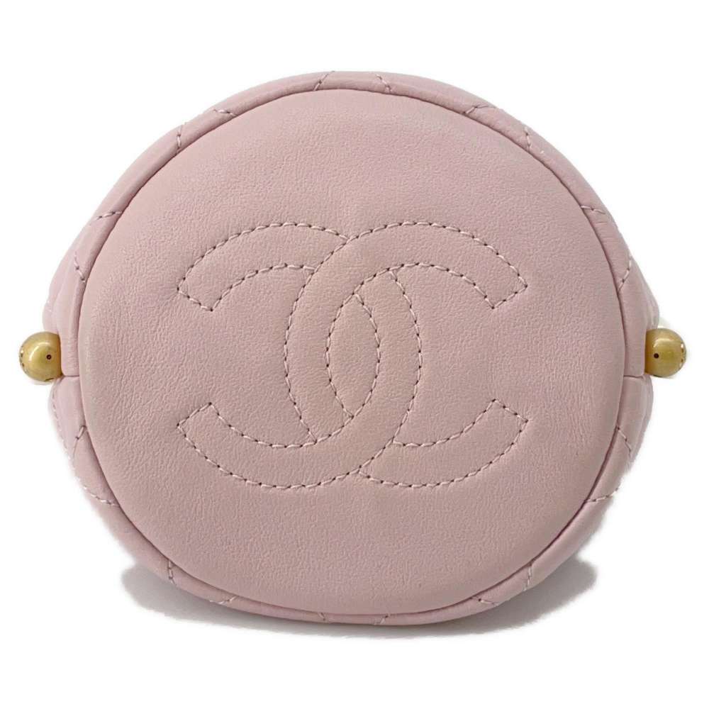 CHANEL Pearl ChainShoulder Bag PinkAS2529 Leather