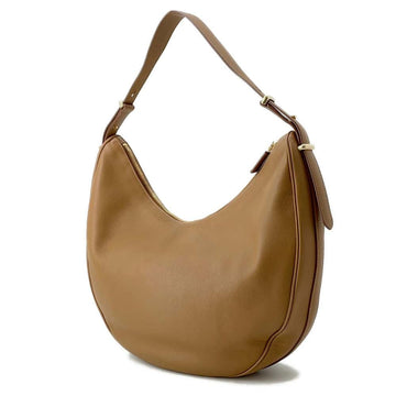 PRADA Shoulder Bag Camel 1BC218 Soft Grain Leather Size Large