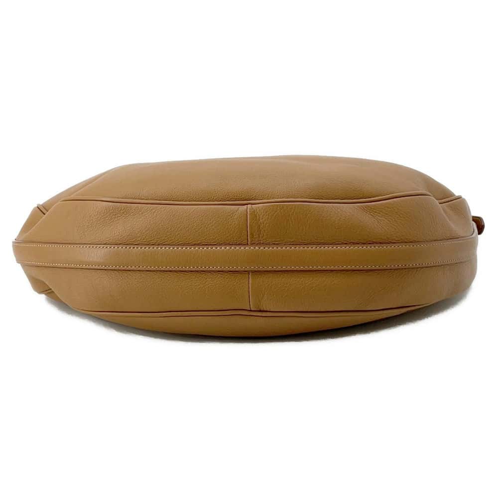 PRADA Shoulder Bag Camel 1BC218 Soft Grain Leather Size Large