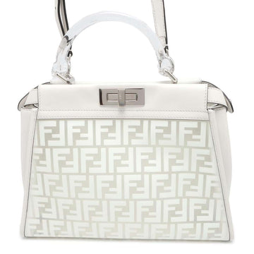 FENDI Peekaboo regular Transparent/White 8BN290 Plastics Leather Size Medium