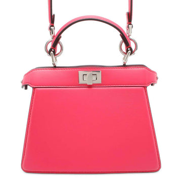 FENDI Peekaboo Icy You Pink 8BN335 Leather Size Petit