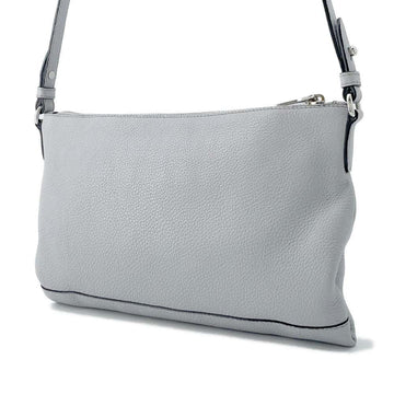 PRADA Shoulder Bag Light Gray 1BH050 Leather