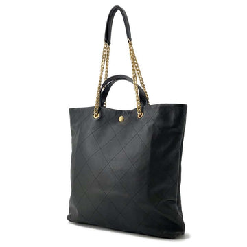 CHANEL Matelasse 2way Chain Tote BlackAS3128 Lambskin