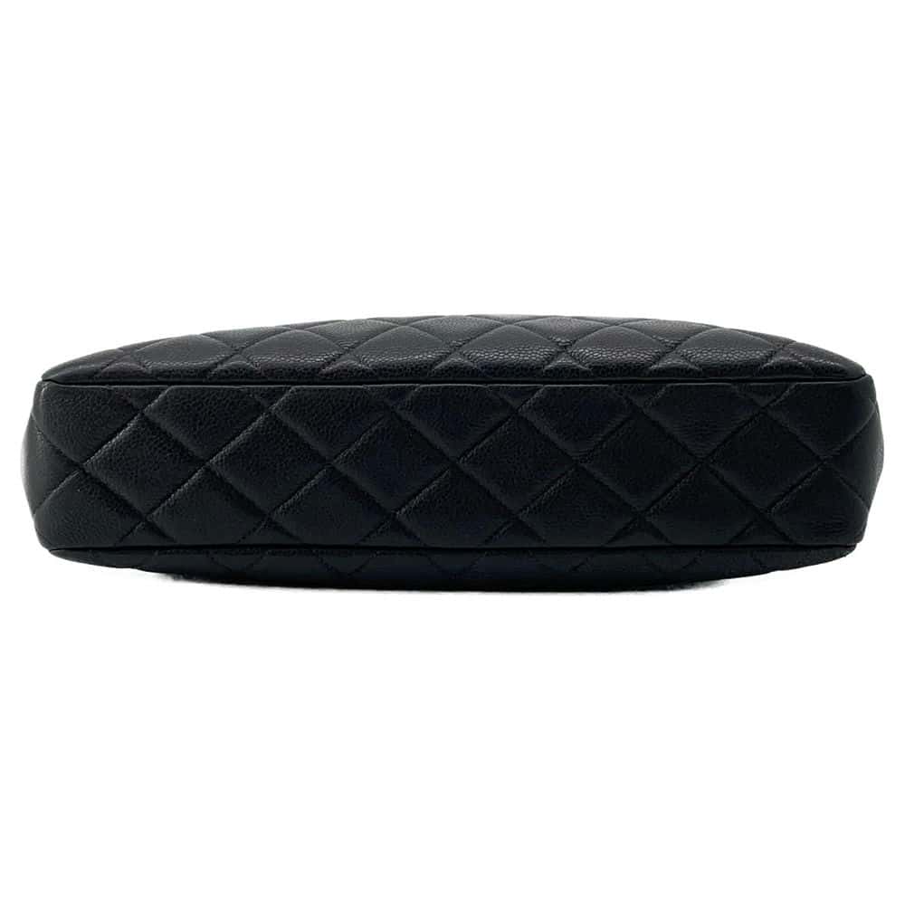 CHANEL Matelasse Chain Tote Black Caviar Leather