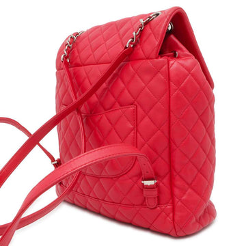 CHANEL Matelasse Urban Spirit Backpack RedA91122 Lambskin Size Large