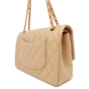 CHANEL Matelasse Chain Shoulder Bag GoldA01112 Caviar Leather Size 25