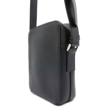 PRADA Saffiano Leather Shoulder Bag with Logo Black 2VH040 Leather