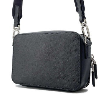 PRADA Triangle Logo Brique Shoulder Black 2VH070 Saffiano LeatherLeather