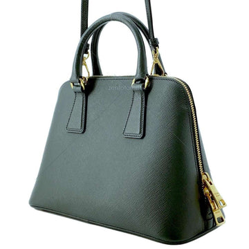 PRADA Saffiano LeatherLux Leather 2WAY Handbag Green BL0838 Saffiano LeatherLux Leather