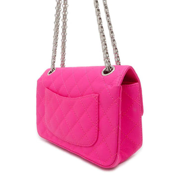 CHANEL 2.55 ChainShoulder Bag shocking pinkAS0874 Leather Size Mini