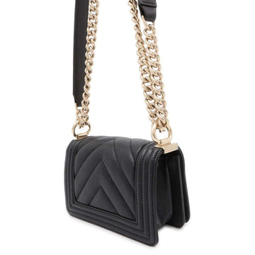 CHANEL Boy Chanel ChainShoulder Bag BlackA67364 Caviar Leather Size Mini