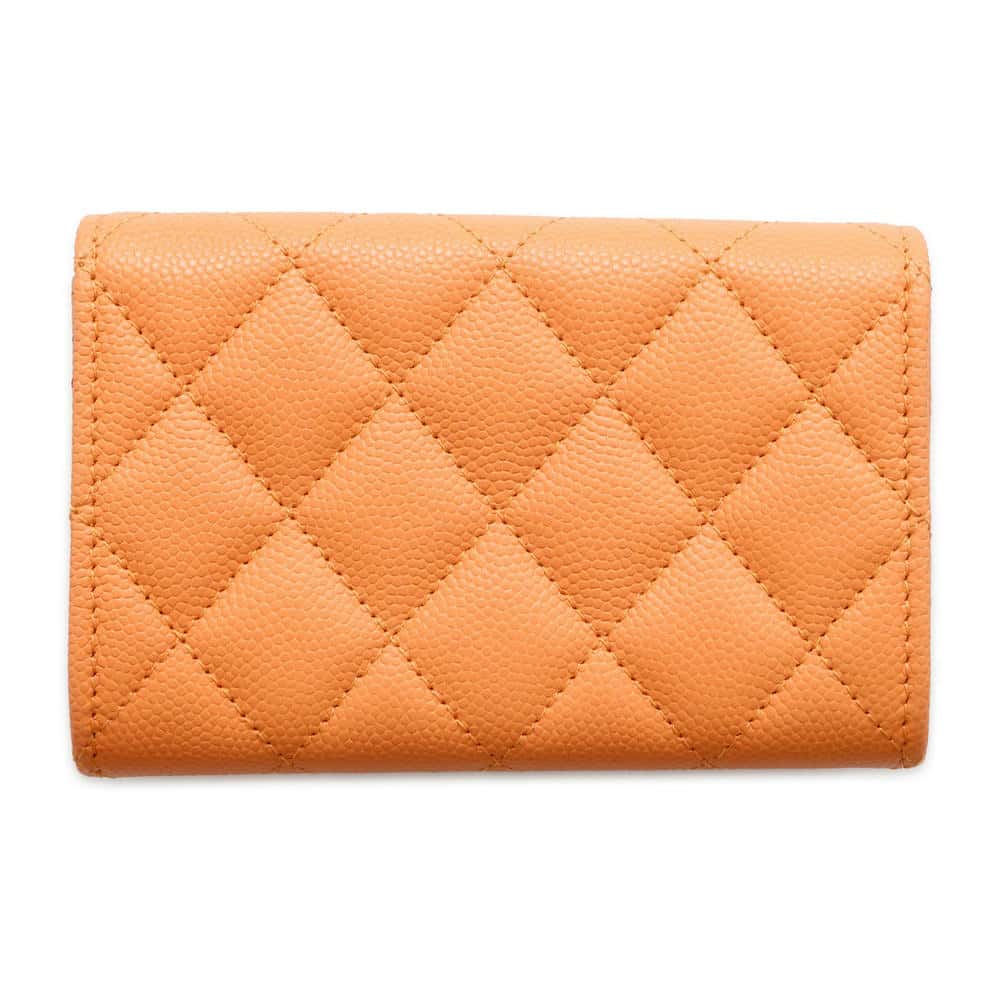 CHANEL Flap Card Case OrangeAP3717 Caviar Leather