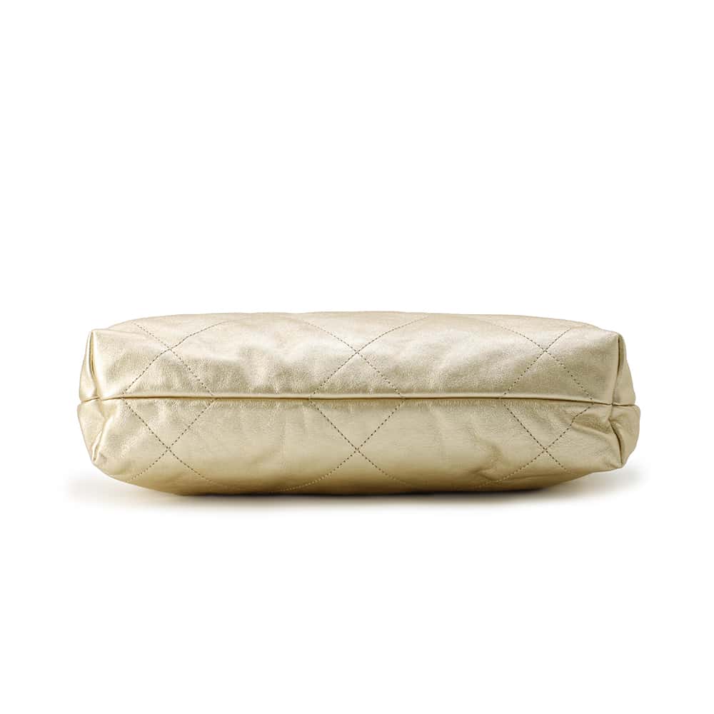 CHANEL CHANEL 22 Handbag GoldAS3261 Metallic Calf LeatherLeather Size Small
