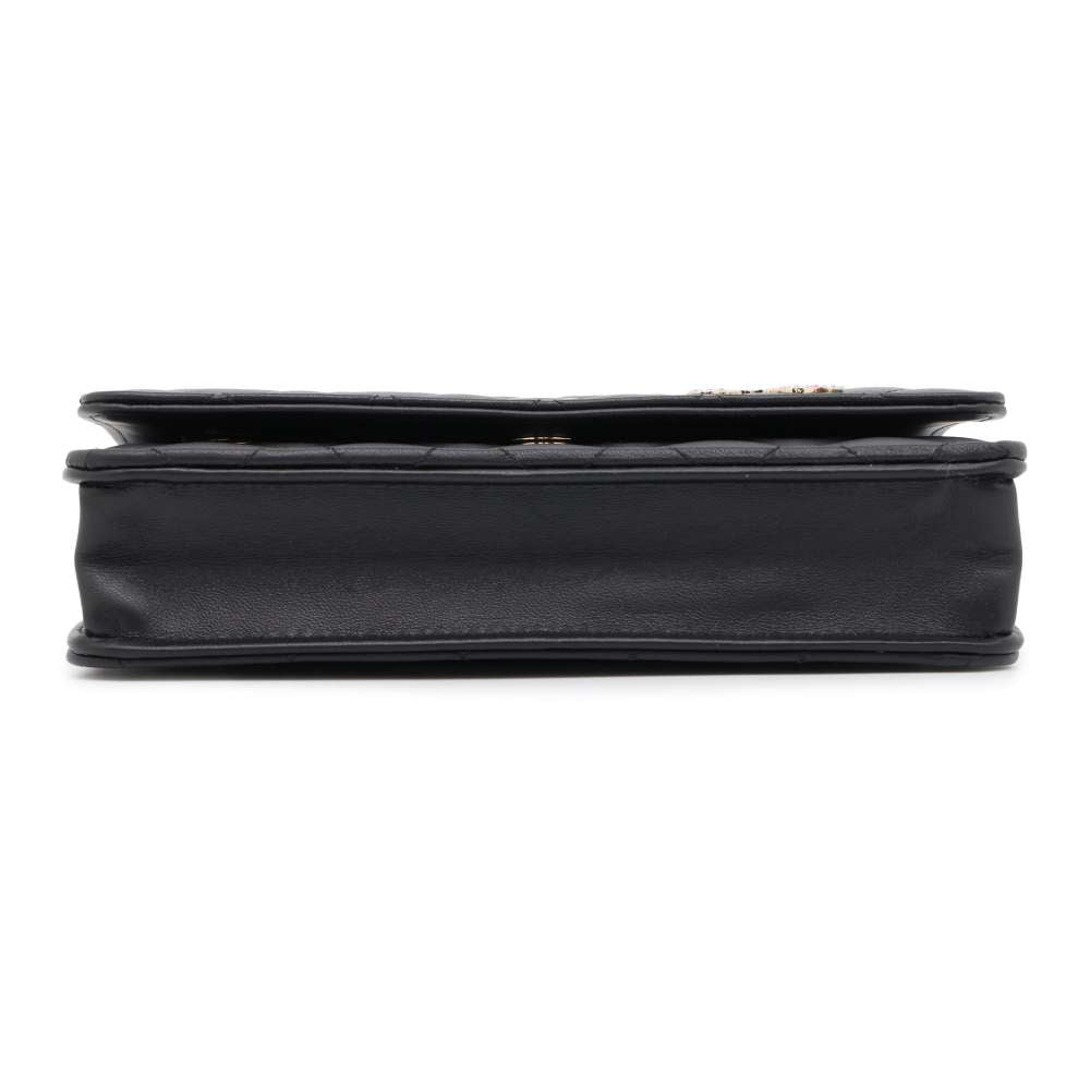 CHANEL Matelasse Classic Chain Wallet Icon BlackAP0250 Lambskin