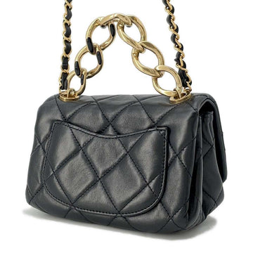 CHANEL Matelasse ChainShoulder Bag BlackAS3365 Lambskin