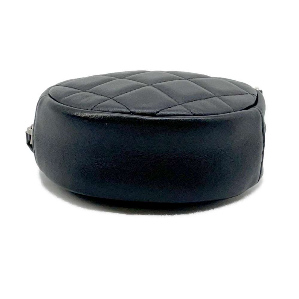 CHANEL Matelasse Round Shoulder Bag BlackAP0245 Lambskin Size Mini