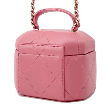 CHANEL Matelasse Vendome Vanity Pink Lambskin Size Small