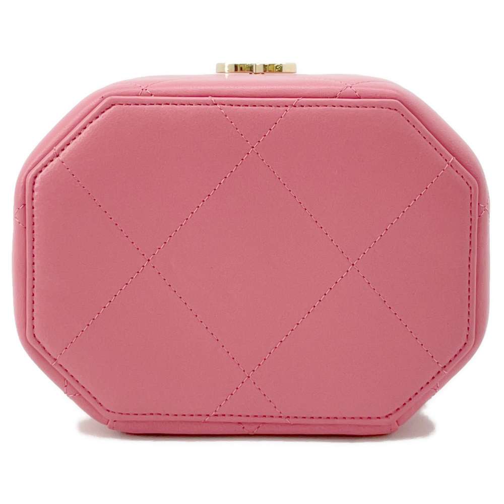 CHANEL Matelasse Vendome Vanity Pink Lambskin Size Small